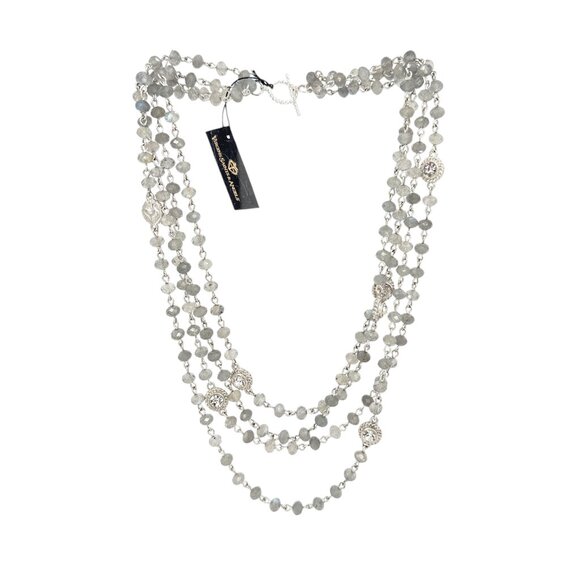 VIRGINS SAINTS & ANGELS VSA Magdalena 6mm Lux Labradorite & Silver - Picture 1 of 5